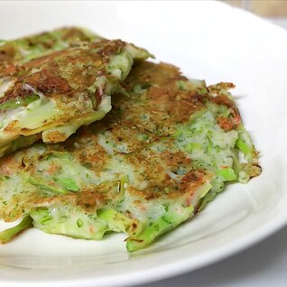 小麦粉・卵なし❦キャベツと豆腐の磯辺お好み焼き